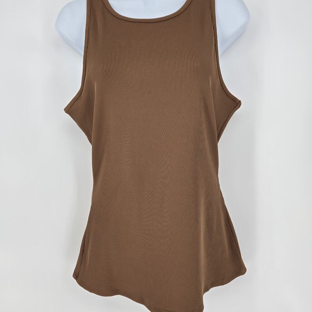 WHBMFORME Women’s Ribbed Tank Glazed Praline Size L